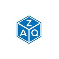 ZAQ letter logo design on white background. ZAQ creative initials letter logo concept. ZAQ letter design. vector