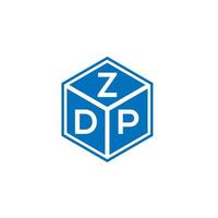 diseño de logotipo de letra zdp sobre fondo blanco. Concepto de logotipo de letra de iniciales creativas zdp. diseño de letras zdp. vector