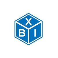 XBI letter logo design on white background. XBI creative initials letter logo concept. XBI letter design. vector
