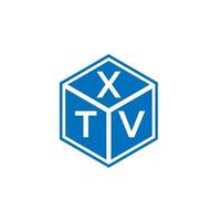 diseño de logotipo de letra xtv sobre fondo blanco. concepto de logotipo de letra de iniciales creativas xtv. diseño de letras xtv. vector