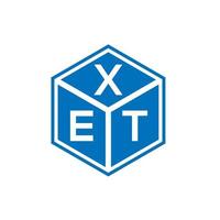 diseño de logotipo de letra xet sobre fondo blanco. concepto de logotipo de letra de iniciales creativas xet. diseño de letras xet. vector