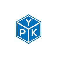 diseño de logotipo de letra ypk sobre fondo blanco. concepto de logotipo de letra de iniciales creativas ypk. diseño de letras ypk. vector