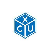diseño de logotipo de letra xcu sobre fondo blanco. concepto de logotipo de letra de iniciales creativas xcu. diseño de letra xcu. vector