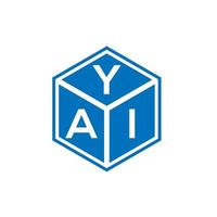 YAI letter logo design on white background. YAI creative initials letter logo concept. YAI letter design. vector