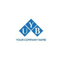 diseño de logotipo de letra uyb sobre fondo blanco. concepto de logotipo de letra de iniciales creativas uyb. diseño de letras uyb. vector