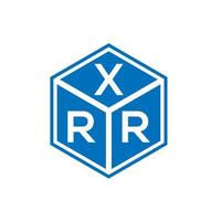 diseño de logotipo de letra xrr sobre fondo blanco. concepto de logotipo de letra de iniciales creativas xrr. diseño de letras xrr. vector