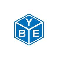 diseño de logotipo de letra ybe sobre fondo blanco. ybe concepto de logotipo de letra inicial creativa. diseño de letras ybe. vector