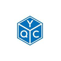 YQC letter logo design on white background. YQC creative initials letter logo concept. YQC letter design. vector