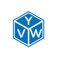 YVW letter logo design on white background. YVW creative initials letter logo concept. YVW letter design. vector