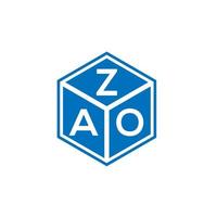 diseño del logotipo de la letra zao sobre fondo blanco. concepto de logotipo de letra inicial creativa zao. diseño de letras zao. vector