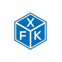 diseño de logotipo de letra xfk sobre fondo blanco. concepto de logotipo de letra de iniciales creativas xfk. diseño de letras xfk. vector