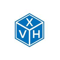 diseño del logotipo de la letra xvh sobre fondo blanco. concepto de logotipo de letra de iniciales creativas xvh. diseño de letras xvh. vector