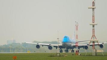 klm boeing 747 acelerar antes de la salida