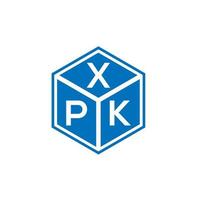 diseño de logotipo de letra xpk sobre fondo blanco. concepto de logotipo de letra de iniciales creativas xpk. diseño de letras xpk. vector