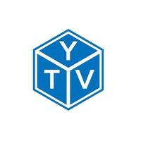 diseño de logotipo de letra ytv sobre fondo blanco. ytv creative iniciales letra logo concepto. diseño de letras ytv. vector