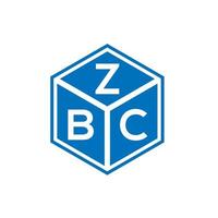 diseño de logotipo de letra zbc sobre fondo blanco. concepto de logotipo de letra de iniciales creativas zbc. diseño de letras zbc. vector