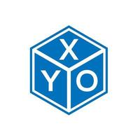 diseño de logotipo de letra xyo sobre fondo blanco. concepto de logotipo de letra de iniciales creativas xyo. diseño de letras xyo. vector