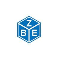 diseño de logotipo de letra zbe sobre fondo blanco. concepto de logotipo de letra inicial creativa zbe. diseño de letras zbe. vector