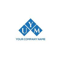 UYM letter logo design on white background. UYM creative initials letter logo concept. UYM letter design. vector