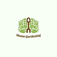 logotipo de jardinería casera vector