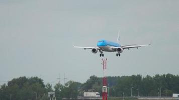 Footage KLM aircraft landing video