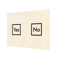 bulletin de vote avec oui et non png transparent