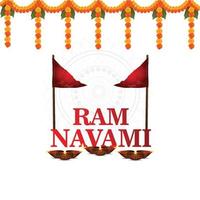 Vector illustration of lord rama for happy ram navami celebration