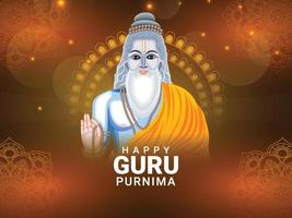 Vector illustration of happy guru purnima celebration background