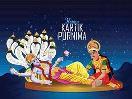 ilustración vectorial de feliz kartik purnima vector