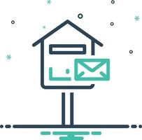 icono de mezcla para casilla de correo vector