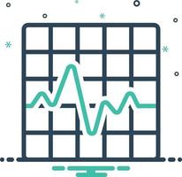 Mix icon for line graph vector
