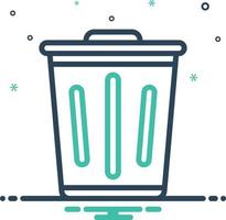 Mix icon for trash vector