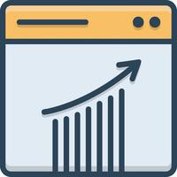 Colorful icon for analytics vector