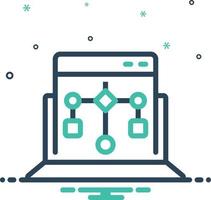 Mix icon for program algorithm vector