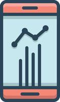 Colorful icon for statistics vector