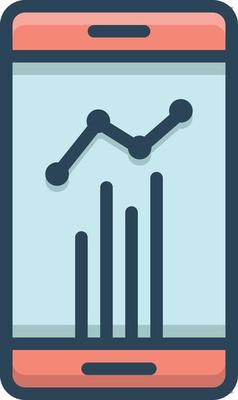 Colorful icon for statistics