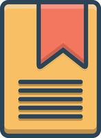 Colorful icon for bookmarking vector