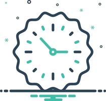 Mix icon for clock vector