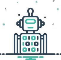 icono de mezcla para código de robot vector