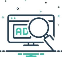 Mix icon for search ad vector