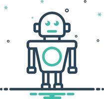 Mix icon for robot vector