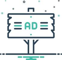 icono de mezcla para tablón de anuncios vector