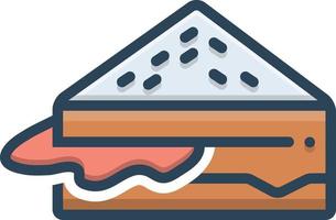 Colorful icon for sandwich vector