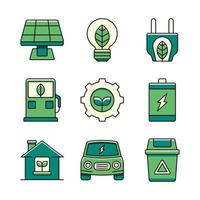 Green Technology Icon Set vector