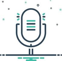 Mix icon for microphone vector
