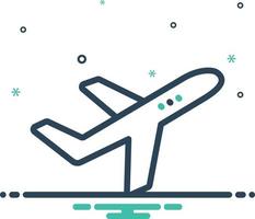 icono de mezcla para avión vector