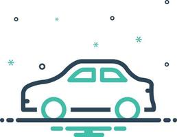 icono de mezcla para coche vector