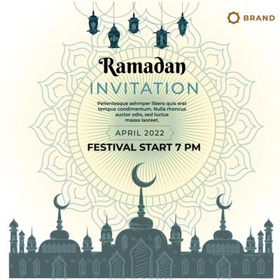 Ramadan Kareem set of posters or invitations design Vector