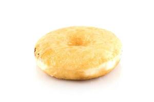 cerrar donut aislado en blanco foto