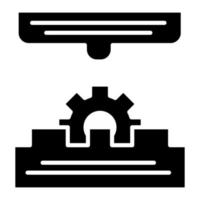 Engineering Printer Glyph Icon vector